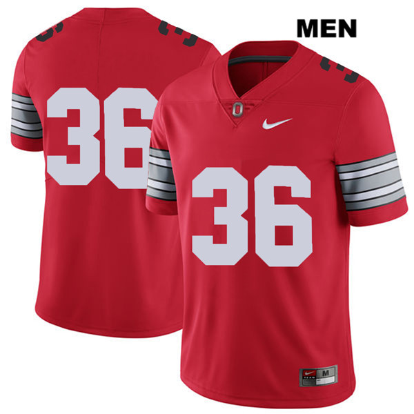 Ohio State Buckeyes Men's K'Vaughan Pope #36 Red Authentic Nike 2018 Spring Game No Name College NCAA Stitched Football Jersey NY19T61YQ